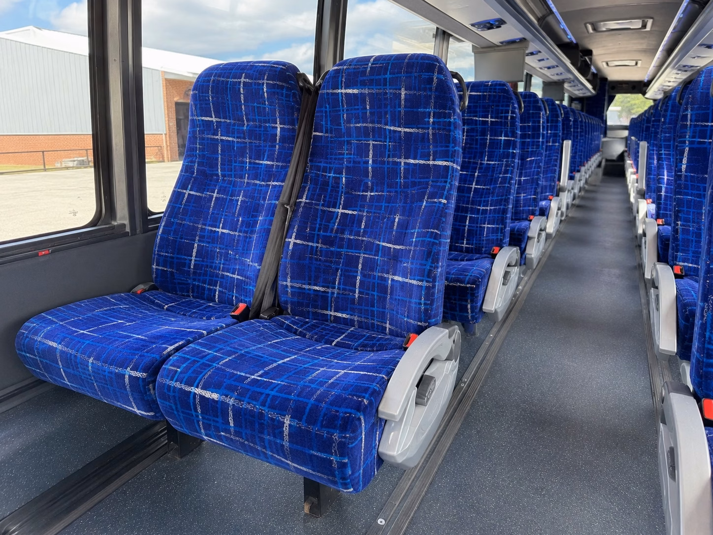 56 passenger charter bus inside