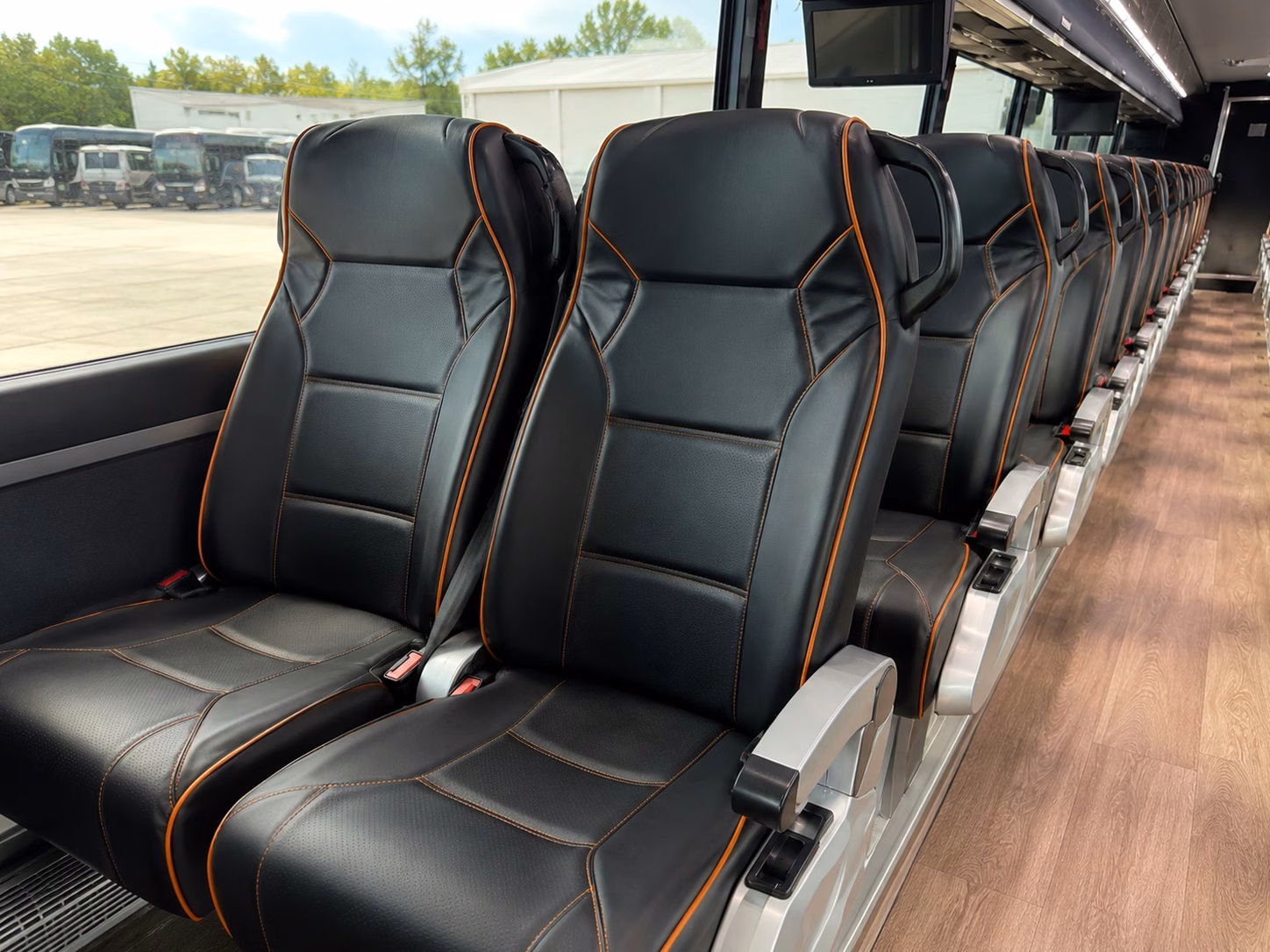 dallas charter bus interior