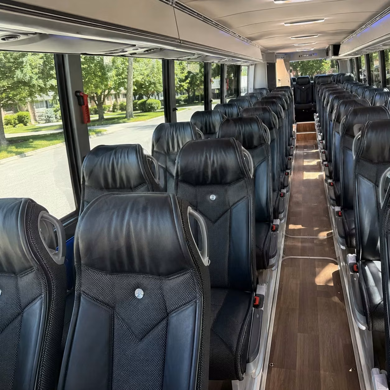 dallas charter bus rental inside