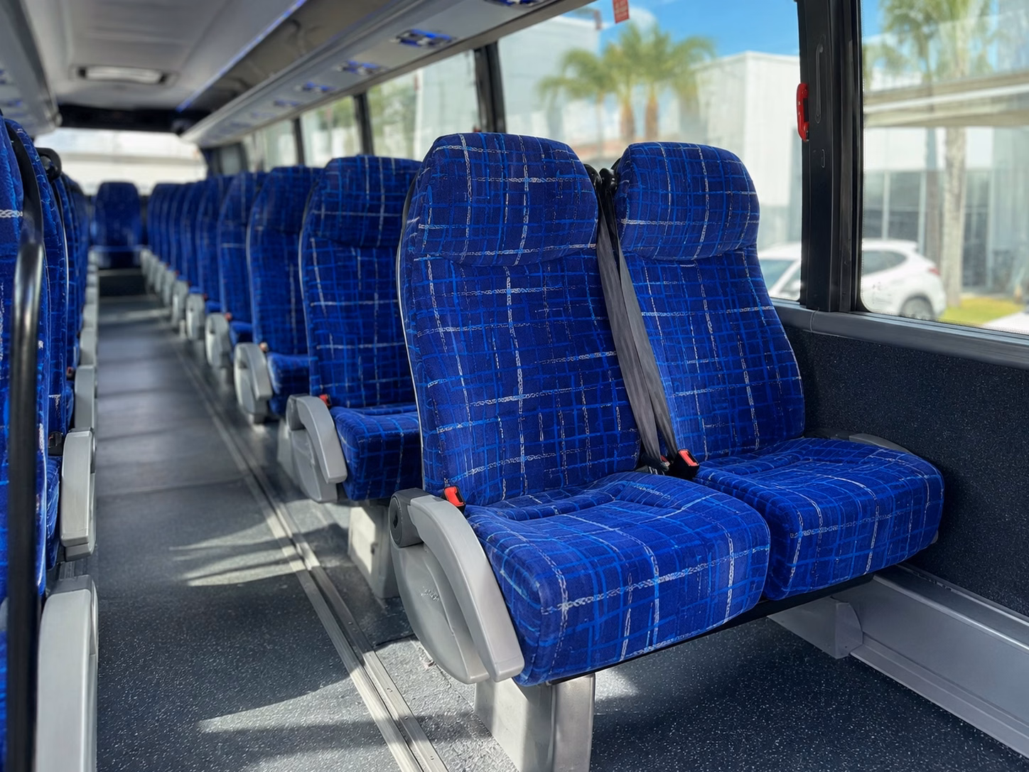 dallas charter bus rental interior